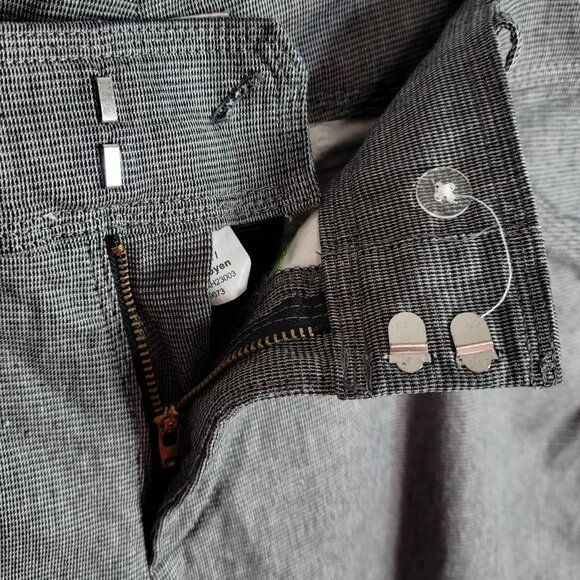 Lee Herringbone Pants Gray 18W Natural Straight Leg Just Below Waist Zip Button - Picture 5 of 8